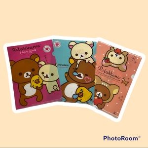 rilakkuma file folder set of 3